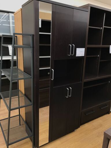 ★ジモティ割あり★ ニトリ シューズボックス ダークブラウン H182×W75×D38 クリーニング済み KJ4358