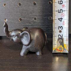タイ土産 木製アンティーク ミニチュア子象の画像