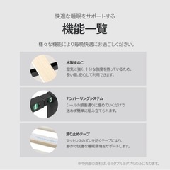 未開封 新品 ベッドフレーム ダブル すのこ 一人暮らし ブラック ホワイト モダン シンプル 北欧 スチール Heavy Duty ヘビーデューティの画像