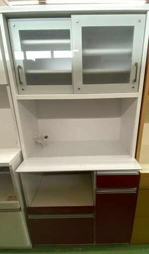 【ドリーム川西店御来店限定】  2枚扉オープンボード ホワイト H1866×W880×D502 クリーニング済み 【2001245255600562】