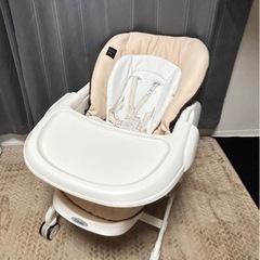 【美品】コンビ ネムリラ　ハイローチェア　手動 テーブル お食事...