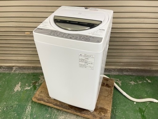 東芝　全自動洗濯機　6.0kg  ホワイト