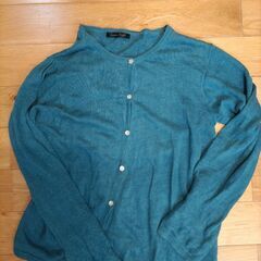 ROPE'PICNIC　リネンカーディガン・シアン　