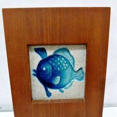 額装　アート　芸術　魚　フィッシュ　ブルー　インテリア　壁掛け　...