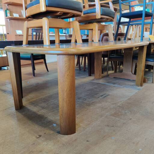 愛品倶楽部柏店】浜本工芸 ダイニング5点セット 回転チェア付 ナラ材