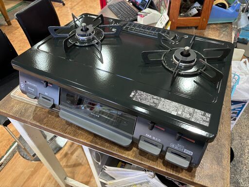 ✨安心の動作保証付✨リンナイ 2022年製 LPガス用/ガステーブル RTE597BKR【愛市IFC050009-104】