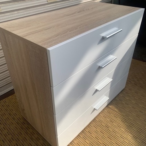 【取引中】B721 未使用品 タンス 家具 箪笥 収納家具 白 ホワイト モダンデコ