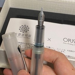 万年筆　藍濃道具屋　日暈　stub1.1mm 首軸クリアーの画像