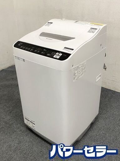 高年式!2023年製! シャープ/SHARP ES-TX6GJ-W 縦型洗濯乾燥機 洗濯6.5kg/乾燥3.5kg ホワイト Joshinモデル 中古家電 店頭引取歓迎 R8008