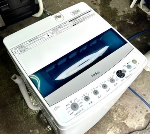 札幌市内配送無料 美品 22年製 Haier ハイアール 4.5kg 全自動洗濯機 JW-C45D 動作良好
