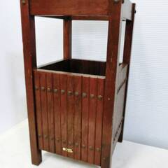 カリモク　木製傘立て　 50×25×25㎝ブラウン　アンブレラス...