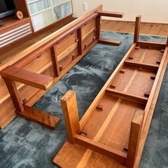 引取限定 ツインローテーブル 座卓 無垢 チェリー材 ウォールナット材 引取限定 ツインローテーブル 座卓 無垢 チェリー材