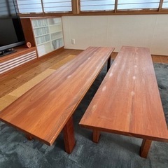 引取限定 ツインローテーブル 座卓 無垢 チェリー材 ウォールナット材 引取限定 ツインローテーブル 座卓 無垢 チェリー材 ウォールナット材