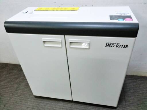明光商会　MSシュレッダー　MSD-D31SR　動作良好　キャスター付き　デスクサイドタイプ　プレス（屑ならし）機能付 A3対応　最大 22枚 細断