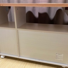 アイリスオーヤマ扉付きキッチンワゴン あげますの画像