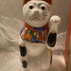 招き猫 猫置物 三毛猫