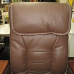 R483 座椅子 本革 肘付き 回転式 小物収納リクライニング Used・美品の画像