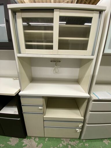 【ドリーム川西店御来店限定】 近藤産業 2枚扉オープンボート ホワイト H1832×W894×D420 クリーニング済み 【2001245255600587】