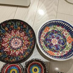 インテリアにも！値下げしました！トルコ購入ハンドメイド小皿お譲りします。の画像