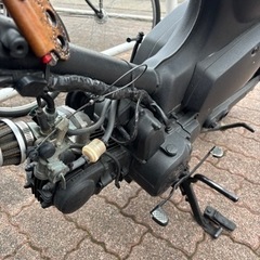 カブ50 フルカスタムall black 美車　カブチョッパー　直管ショートマフラー　ワンオフ