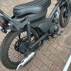 カブ50 フルカスタムall black 美車　カブチョッパー　直管ショートマフラー　ワンオフ