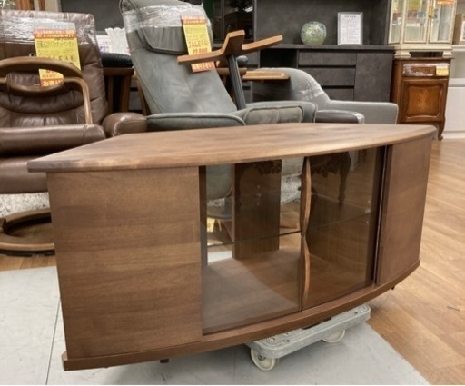S182 ★ 今村家具工芸 テレビカウンターボード 天然木 120cm USED 綺麗