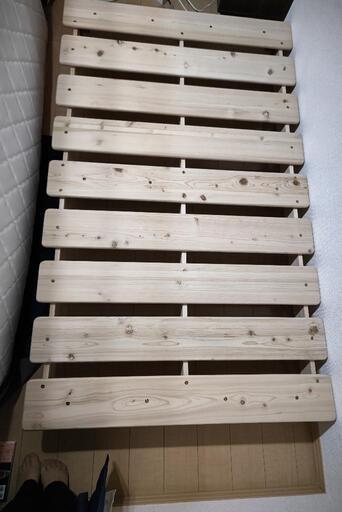 家具 ベッド セミダブル檜すのこベッド