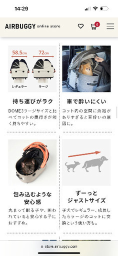 エアバギーDOME3 【カカオ】レインカバー、タイヤカバー付き！