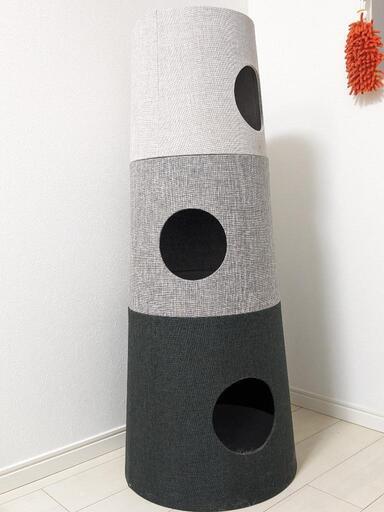 キャットインテリアタワー NECOTA セットカーサ グレー