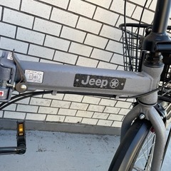 JEEP】折りたたみ自転車 カゴ・ライト・ 6段階ギア付