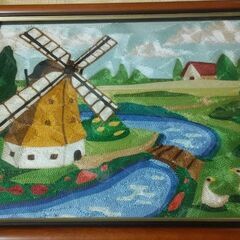 ◆【壁掛け】　　　※綺麗な風景で、素敵な壁掛けです。　　●大きさ/２８cm × ３４cm。の画像