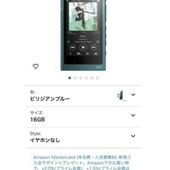 【値下げ】定額3万！！ソニー ウォークマン Aシリーズ 16GB...