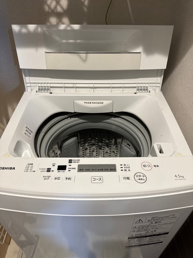 2018年 TOSHIBA 洗濯機 4.5キロ