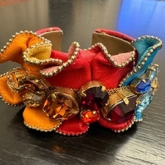 cuir veritable  オールレザー　フラワーバングル