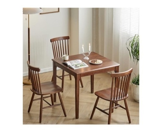 MU RONG ダイニングテーブルアメリカオークウッド 無垢材 正方形 天然木製