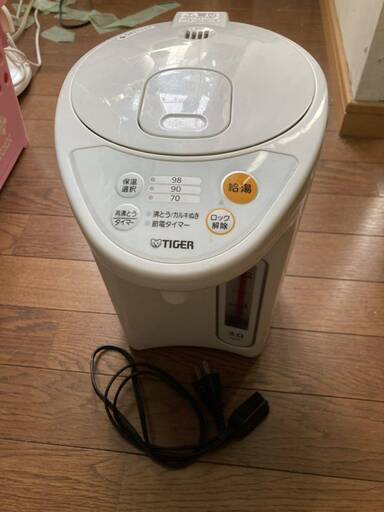タイガー TIGER マイコン 電動 ポット 3L PDR-G301 動作確認済み電動ポット マイコン電動ポット 電気まほうびん 家電