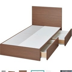 ベッドフレームのみ　ニトリ　シングル　チェスト付の画像