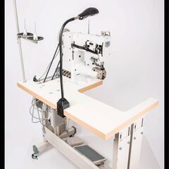 ミシン（工業用腕ミシン）筒型１本針総合送りミシン【サーボモーター 厚物縫製】（値段交渉可）の画像