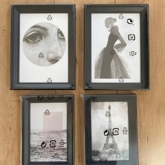 新品　IKEA ポスター付きフレーム　4個