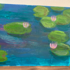 睡蓮　水彩画