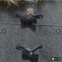 シンシアローリー　コート　ハーフ　ラクーンファー　グレーの画像