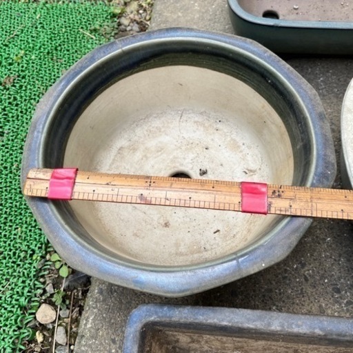 盆栽鉢　大きめ　9鉢 大和プラスチック 盆栽鉢 9号 長方鉢 長角 四角 ブラウン つや消し 浅 