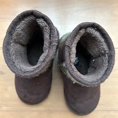 👞ムートンブーツ/ブラウンチェック16㎝の画像