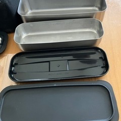サーモス THERMOS  2段弁当 袋付き　替えのパッキン付き！の画像