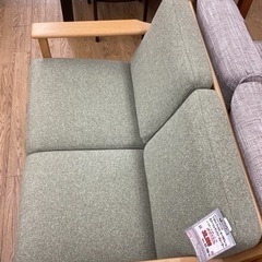 KB-45【新入荷　リサイクル品】unico VISKA カバーリングソファ　2シーター　グリーンの画像