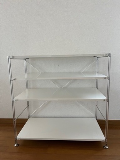 MUJI 無印良品 スチールユニットシェルフ・スチール棚セット・ライトグレー