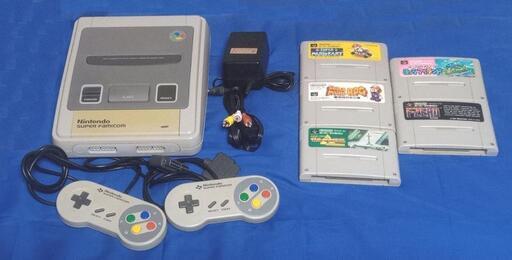 スーパーファミコン　本体一式　名作ソフト5本セット　動作確認済