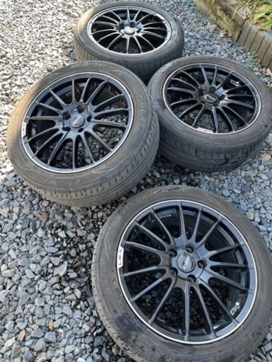 ホイール タイヤ レアマイスター　LM-S 18-7.5J +48 225-50-18 黒 CH-R アルファード ヴェゼル