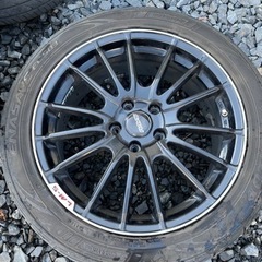 ホイール タイヤ レアマイスター　LM-S 18-7.5J +48 225-50-18 黒 CH-R アルファード ヴェゼル の画像