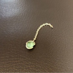 瑪瑙 アゲート グリーン チェーン付きの画像